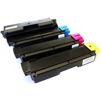 Kyocera Toner-Kartusche TK580 Ersatz für Kyocera FS5105DN 5205DN Drucker Hohe Seitenleistung Schwarz Cyan Magenta Gelb